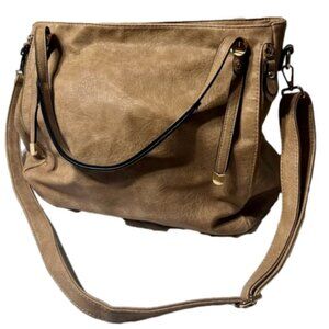 Large Crossbody Tan Boho Tote Purse
